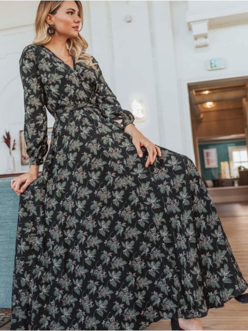 Ivy City Co Holly Berry Maxi Dress